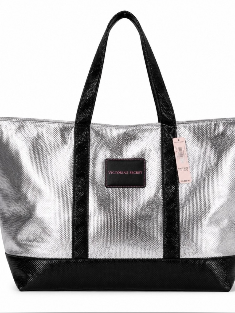 Victoria's Secret Weekender Metallic Tote Bag